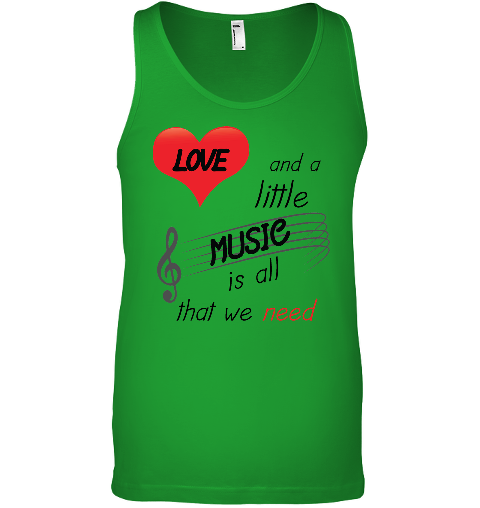 Love and a Little Music is all that we need - Bella + Canvas Unisex Jersey Tank