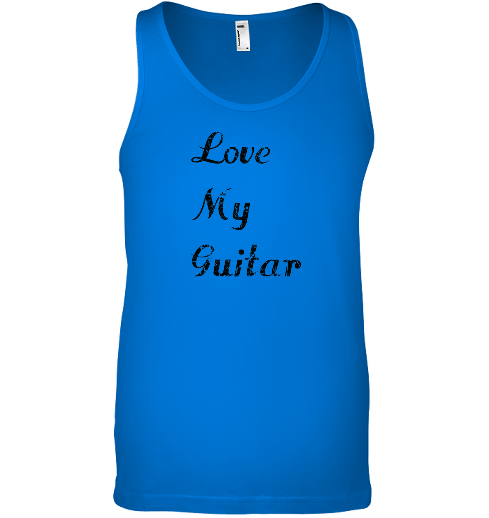 Love My Guitar simple and true - Bella + Canvas Unisex Jersey Tank