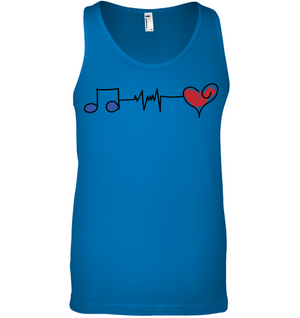 Musical Connections Blue - Bella + Canvas Unisex Jersey Tank