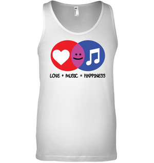 Love and Music is Happiness - Bella + Canvas Unisex Jersey Tank