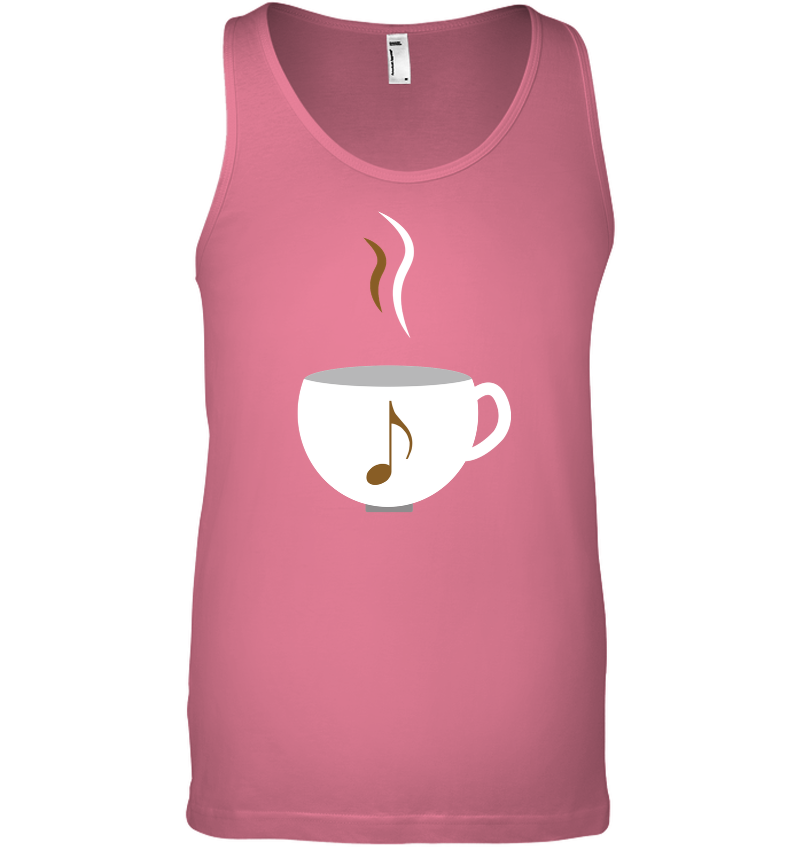 I Love Coffee with a splash of music - Bella + Canvas Unisex Jersey Tank