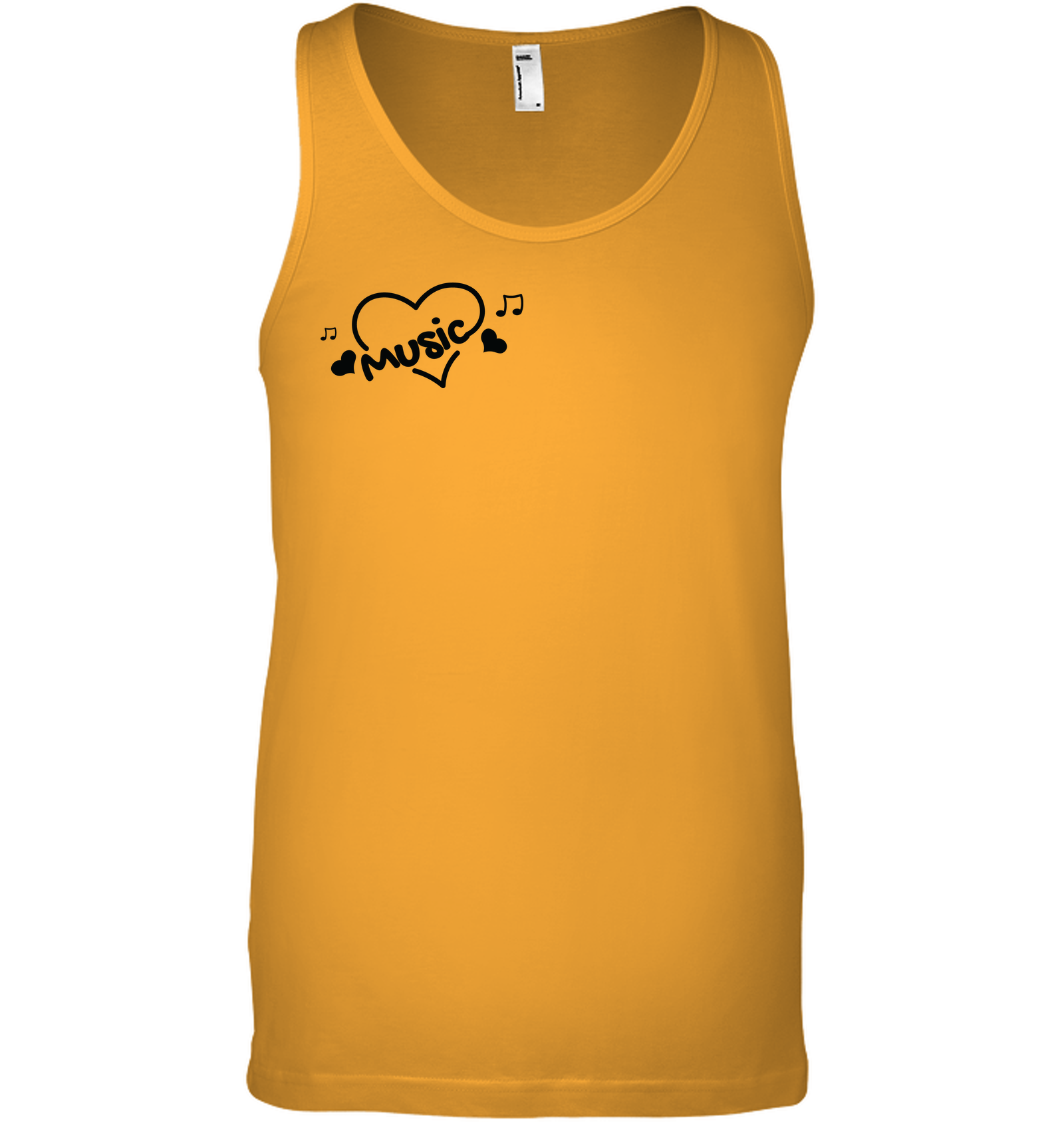 Music Hearts and Notes (Pocket Size) - Bella + Canvas Unisex Jersey Tank