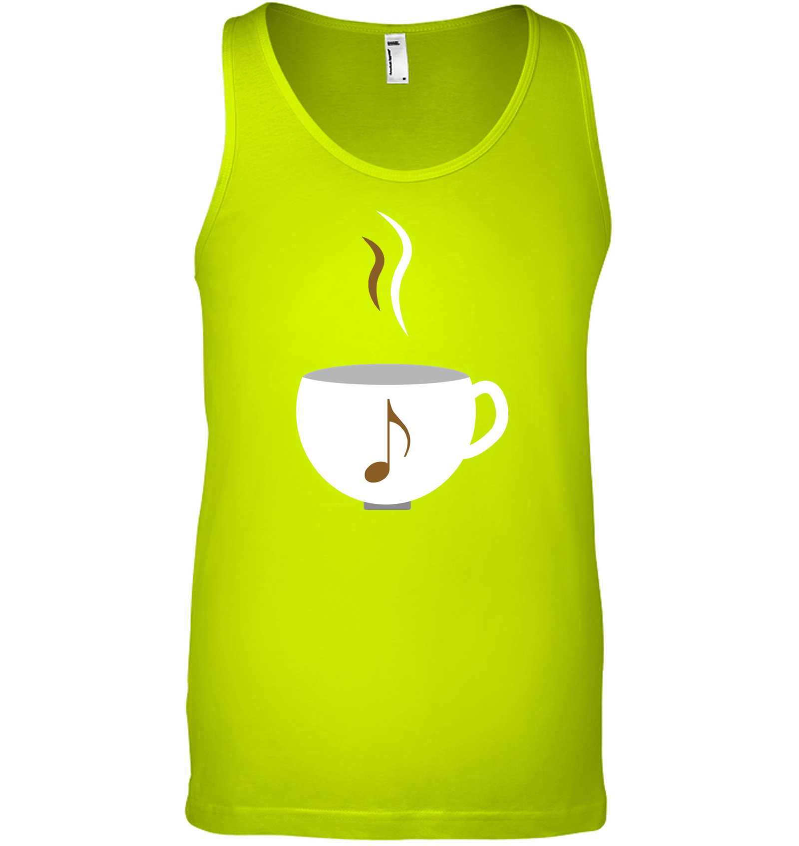I Love Coffee with a splash of music - Bella + Canvas Unisex Jersey Tank