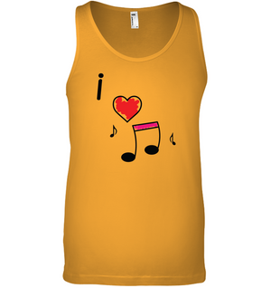 I Love Music Hearts and Fun - Bella + Canvas Unisex Jersey Tank