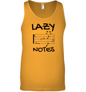Lazy Notes (Black) - Bella + Canvas Unisex Jersey Tank