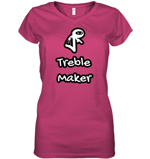 Treble Maker Robber White - Hanes Women's Nano-T® V-Neck T-Shirt