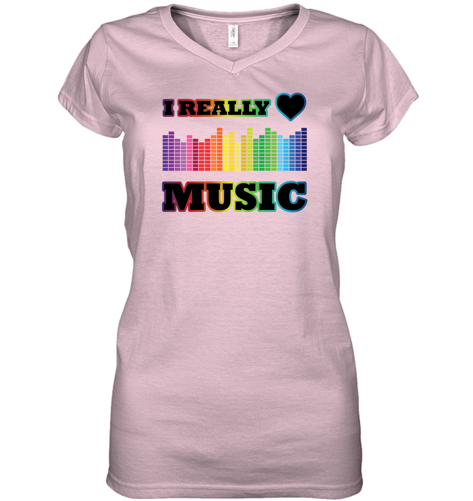 I Really Love Music - Hanes Women's Nano-T® V-Neck T-Shirt