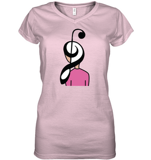 Musical Hairstyle - Hanes Women's Nano-T® V-Neck T-Shirt