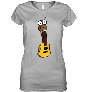 Silenced Guitar  - Hanes Women's Nano-T® V-Neck T-Shirt