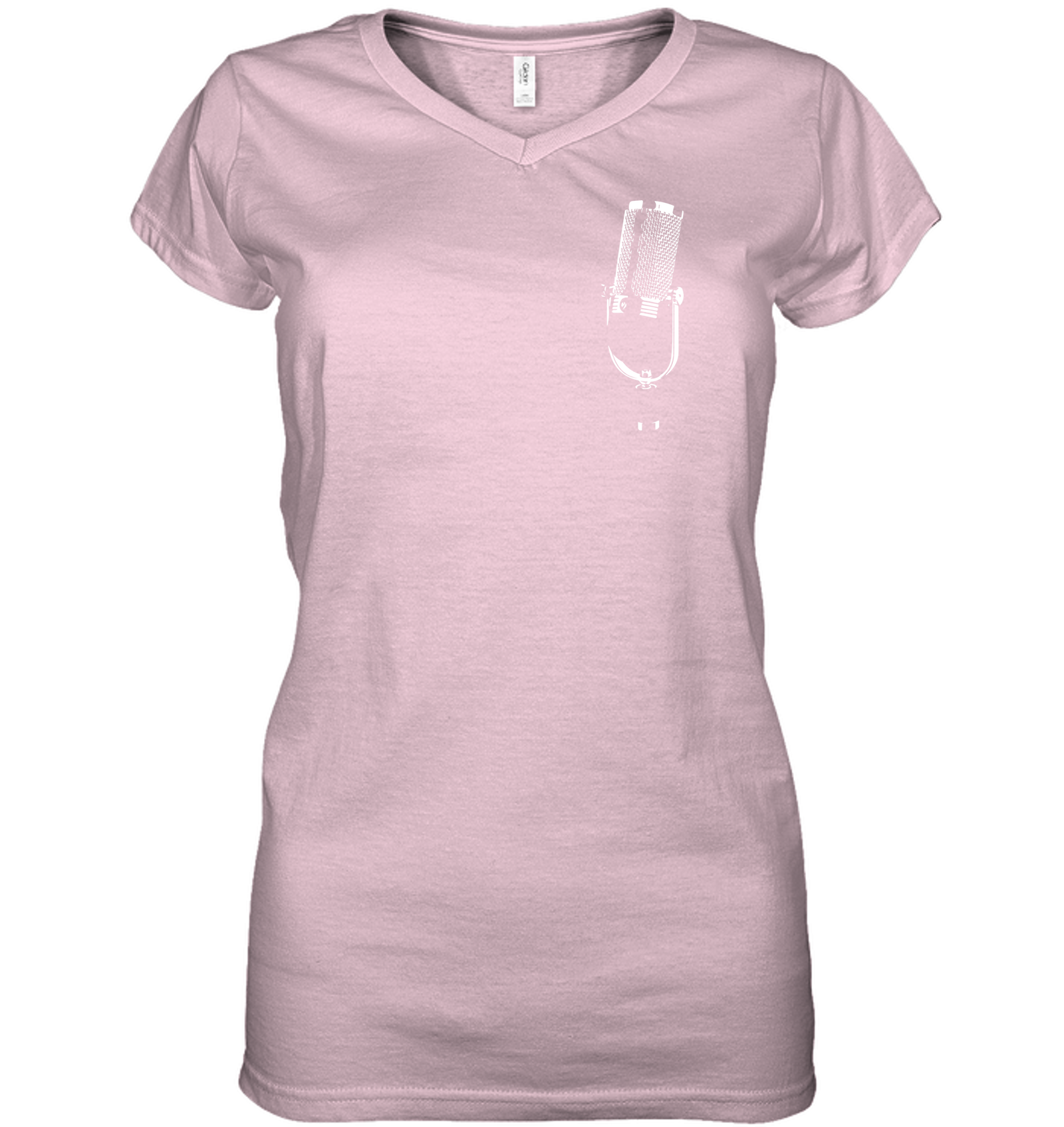 The Mic (Pocket Size) - Hanes Women's Nano-T® V-Neck T-Shirt