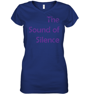 The Sound of Silence - Hanes Women's Nano-T® V-Neck T-Shirt
