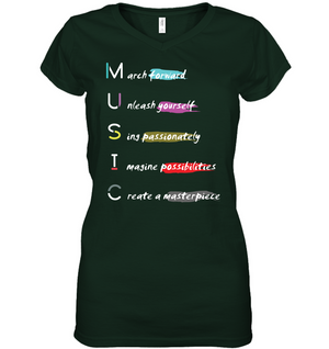 Unleash your Musical Masterpiece - Hanes Women's Nano-T® V-Neck T-Shirt