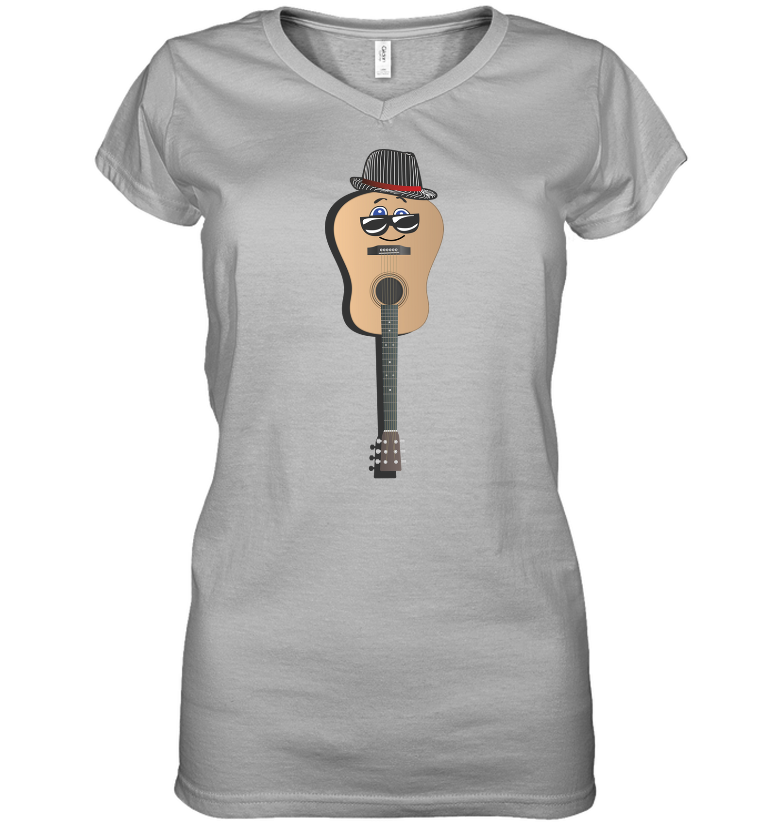 Guitar Man  - Hanes Women's Nano-T® V-Neck T-Shirt