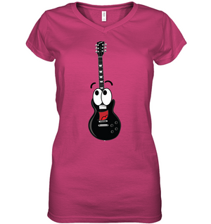 Electric Guitar Fun - Hanes Women's Nano-T® V-Neck T-Shirt