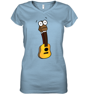 Silenced Guitar  - Hanes Women's Nano-T® V-Neck T-Shirt