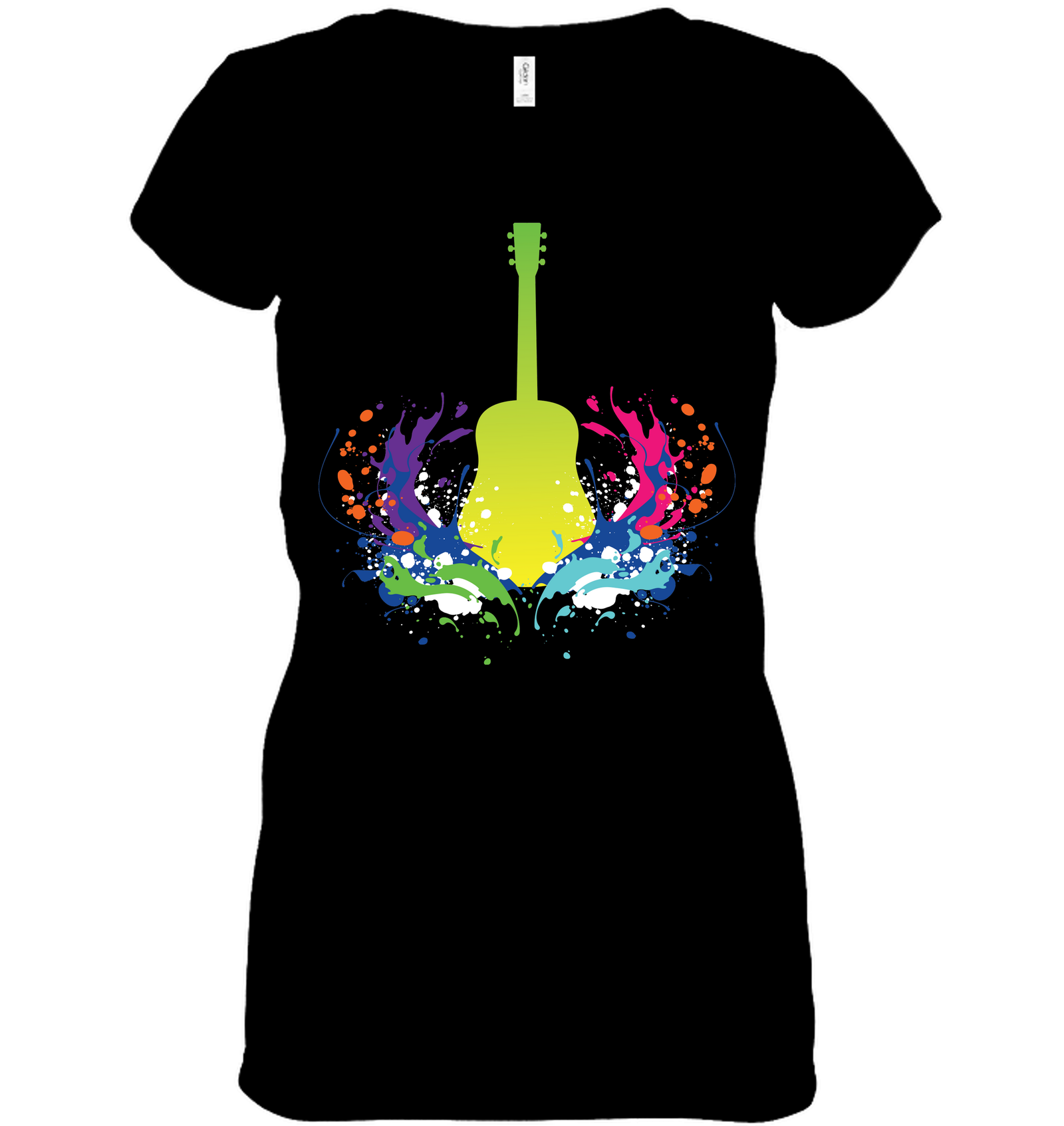 Guitar is Born - Hanes Women's Nano-T® V-Neck T-Shirt