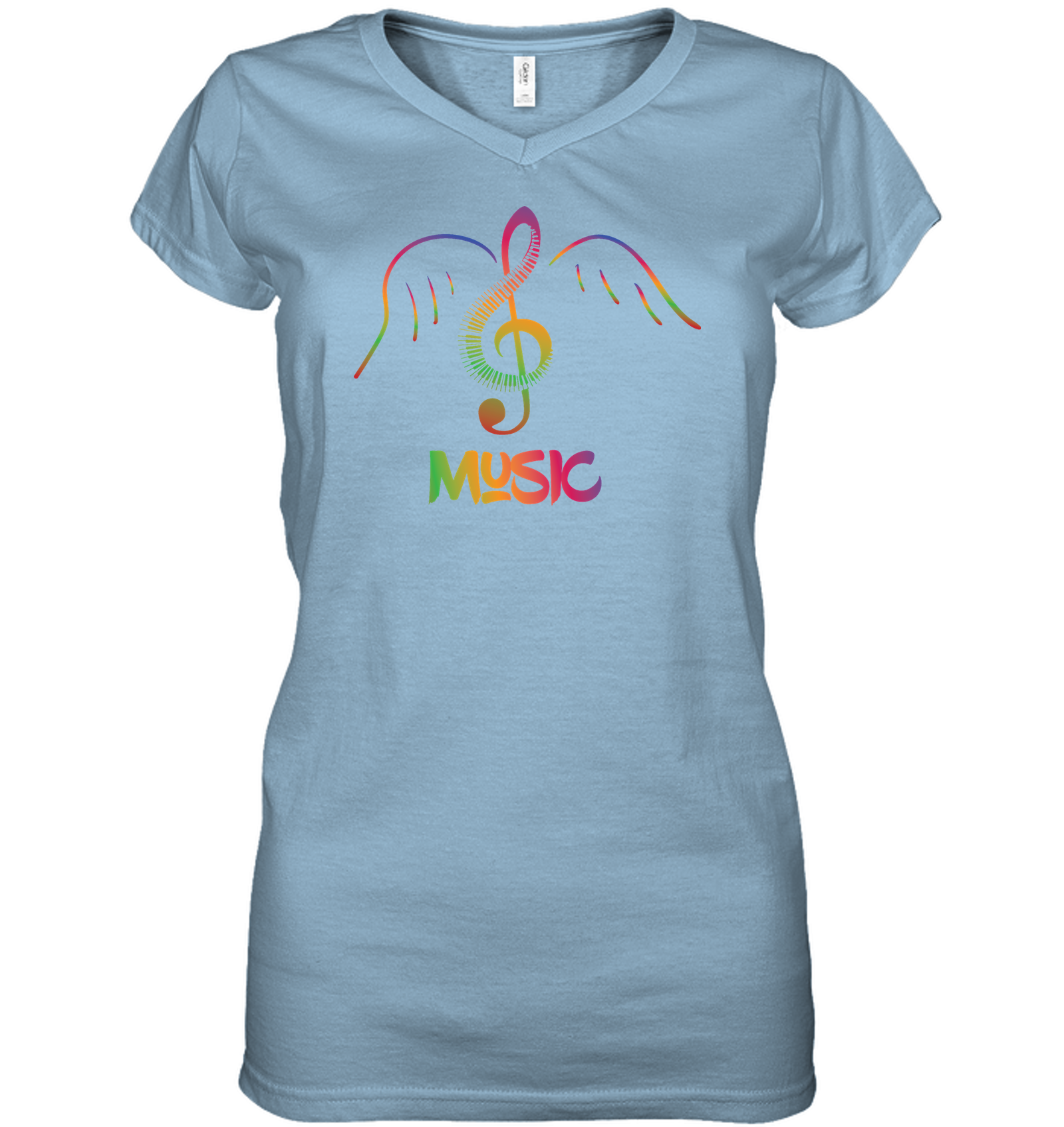 Musical Wings - Hanes Women's Nano-T® V-Neck T-Shirt