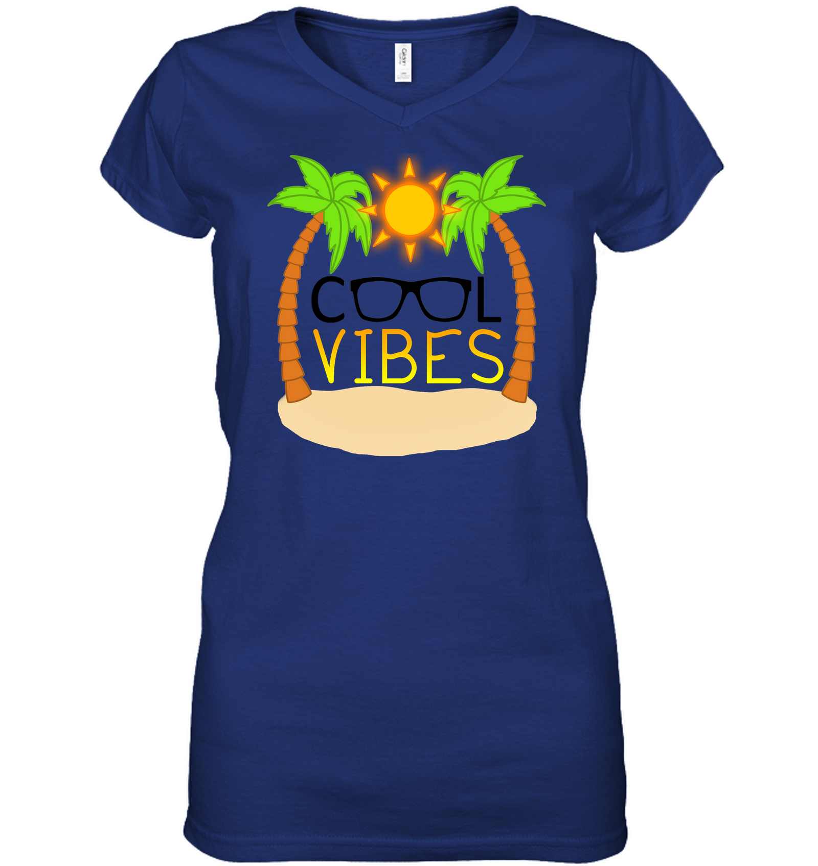 Cool Vibes - Hanes Women's Nano-T® V-Neck T-Shirt