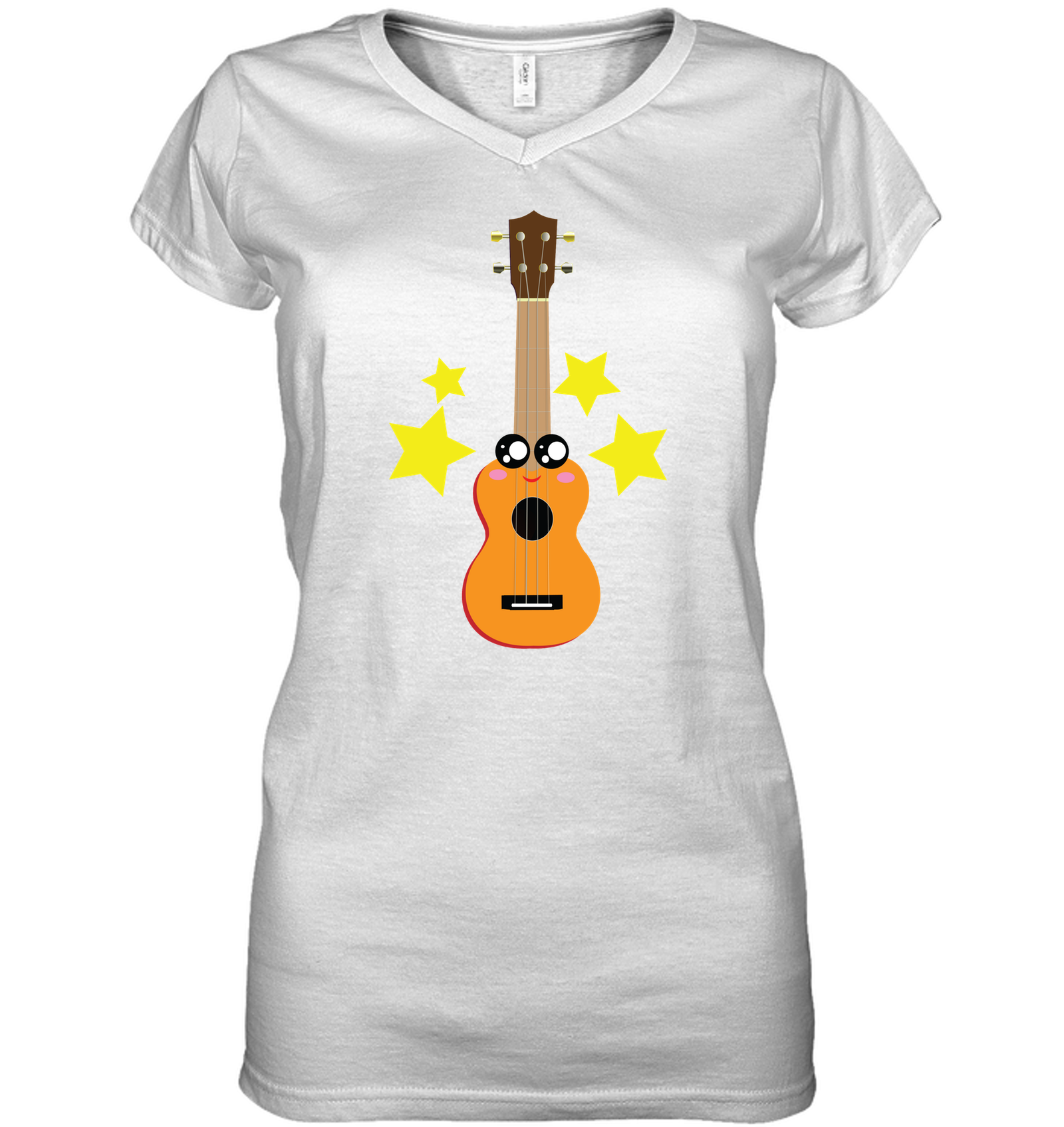 Cute Guitar - Hanes Women's Nano-T® V-Neck T-Shirt