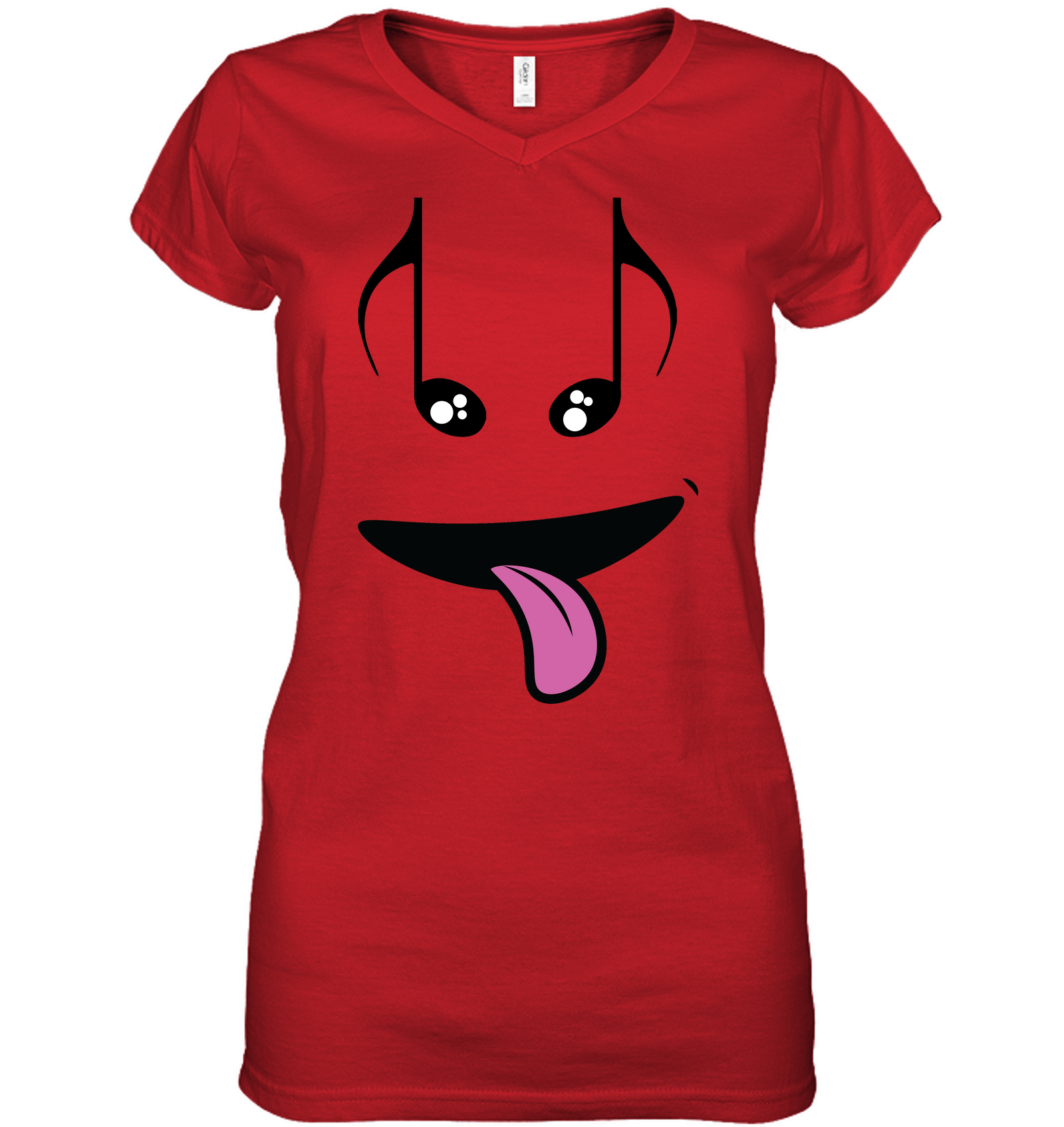 Silly Note Face - Hanes Women's Nano-T® V-Neck T-Shirt