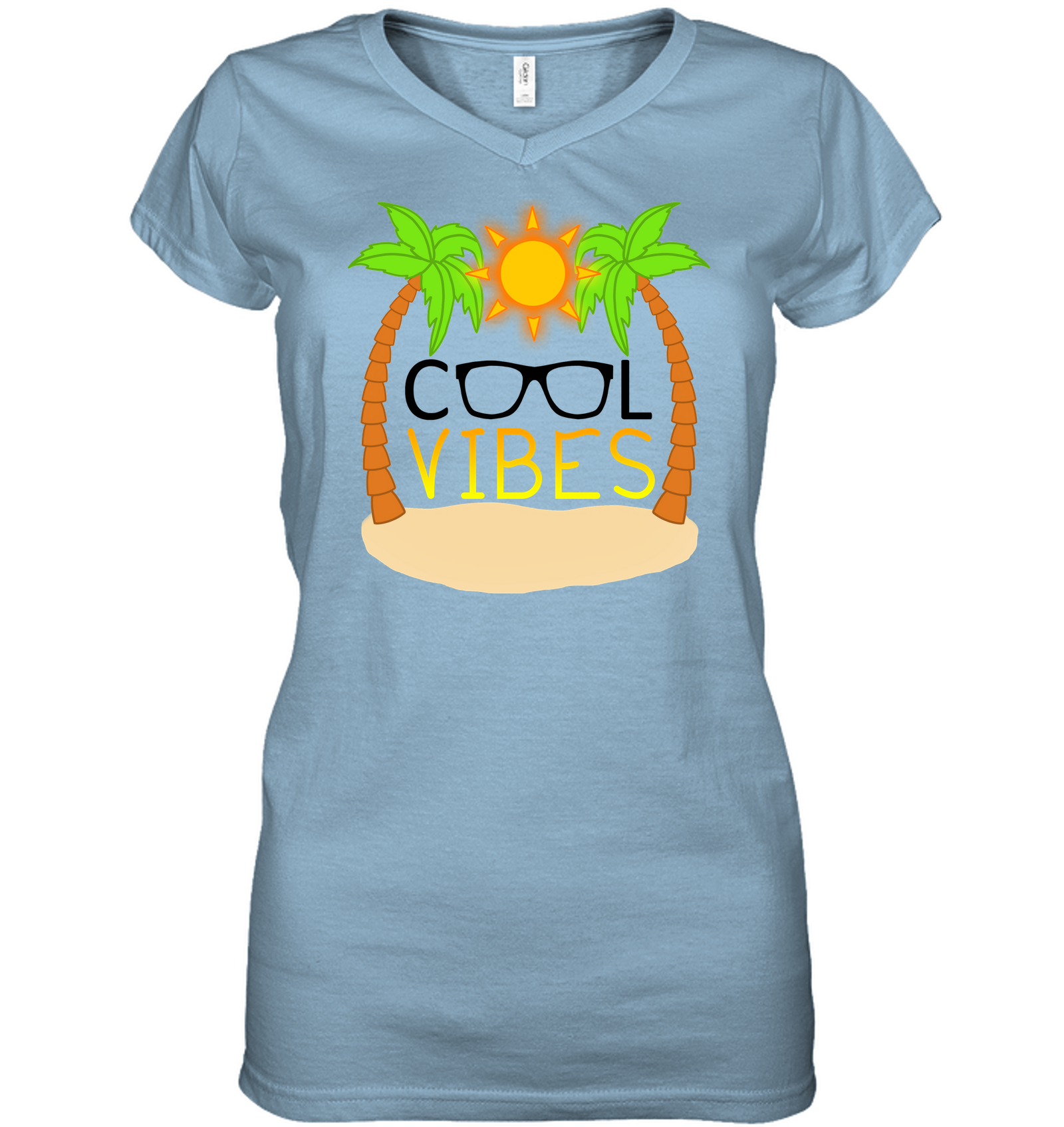 Cool Vibes - Hanes Women's Nano-T® V-Neck T-Shirt