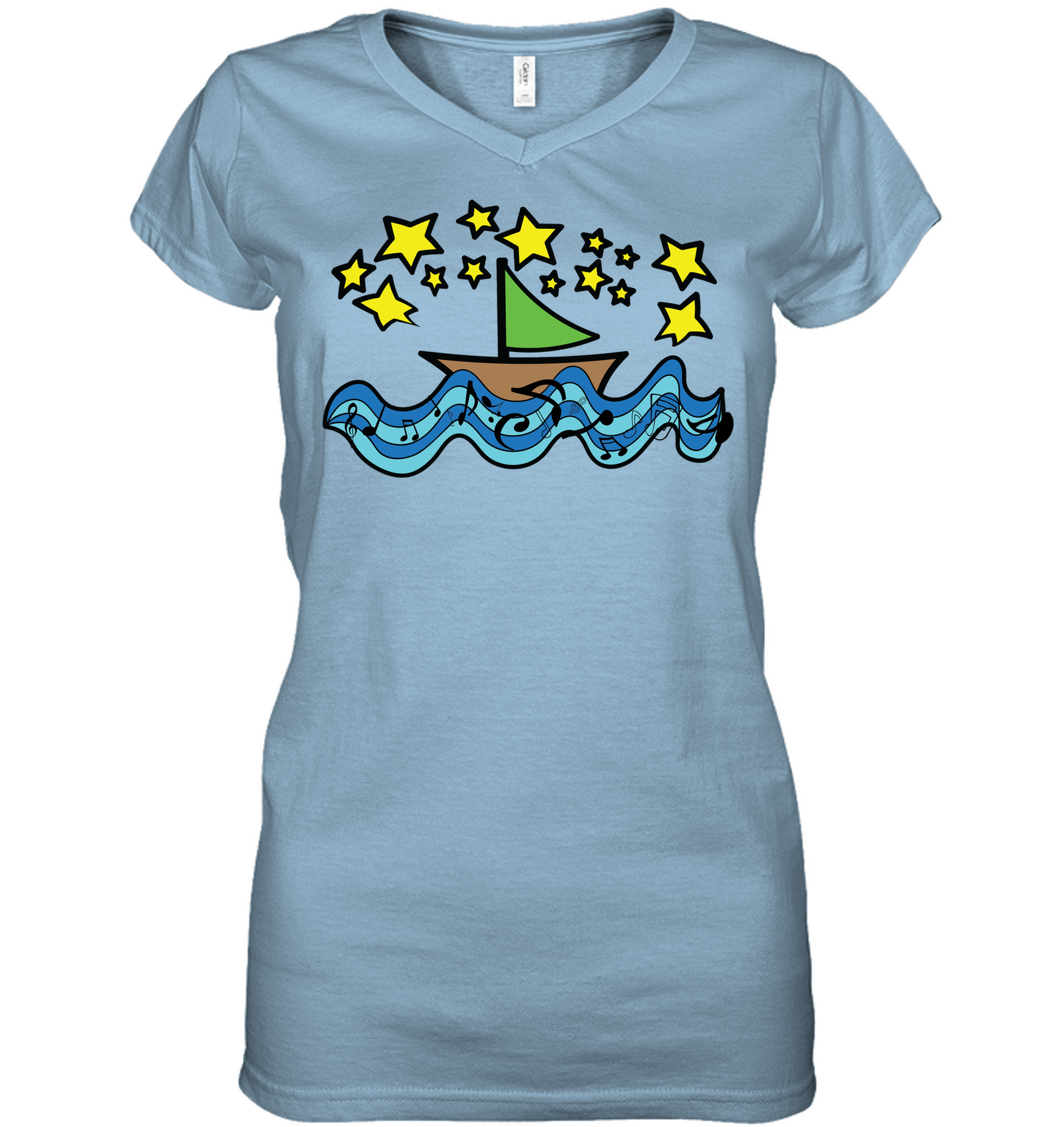 Sailing Under the Stars - Hanes Women's Nano-T® V-Neck T-Shirt
