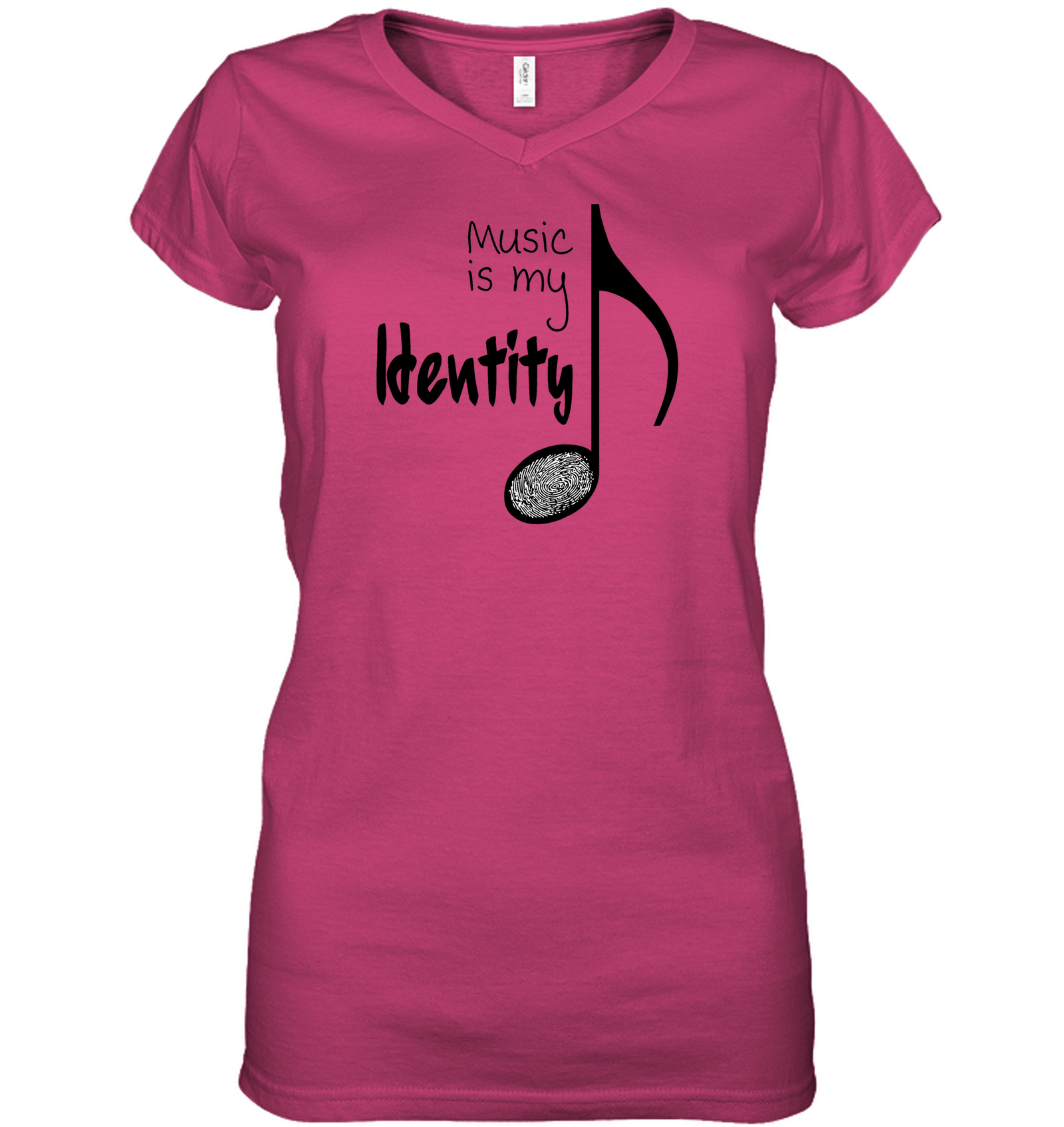 Music is my Identity - Hanes Women's Nano-T® V-Neck T-Shirt