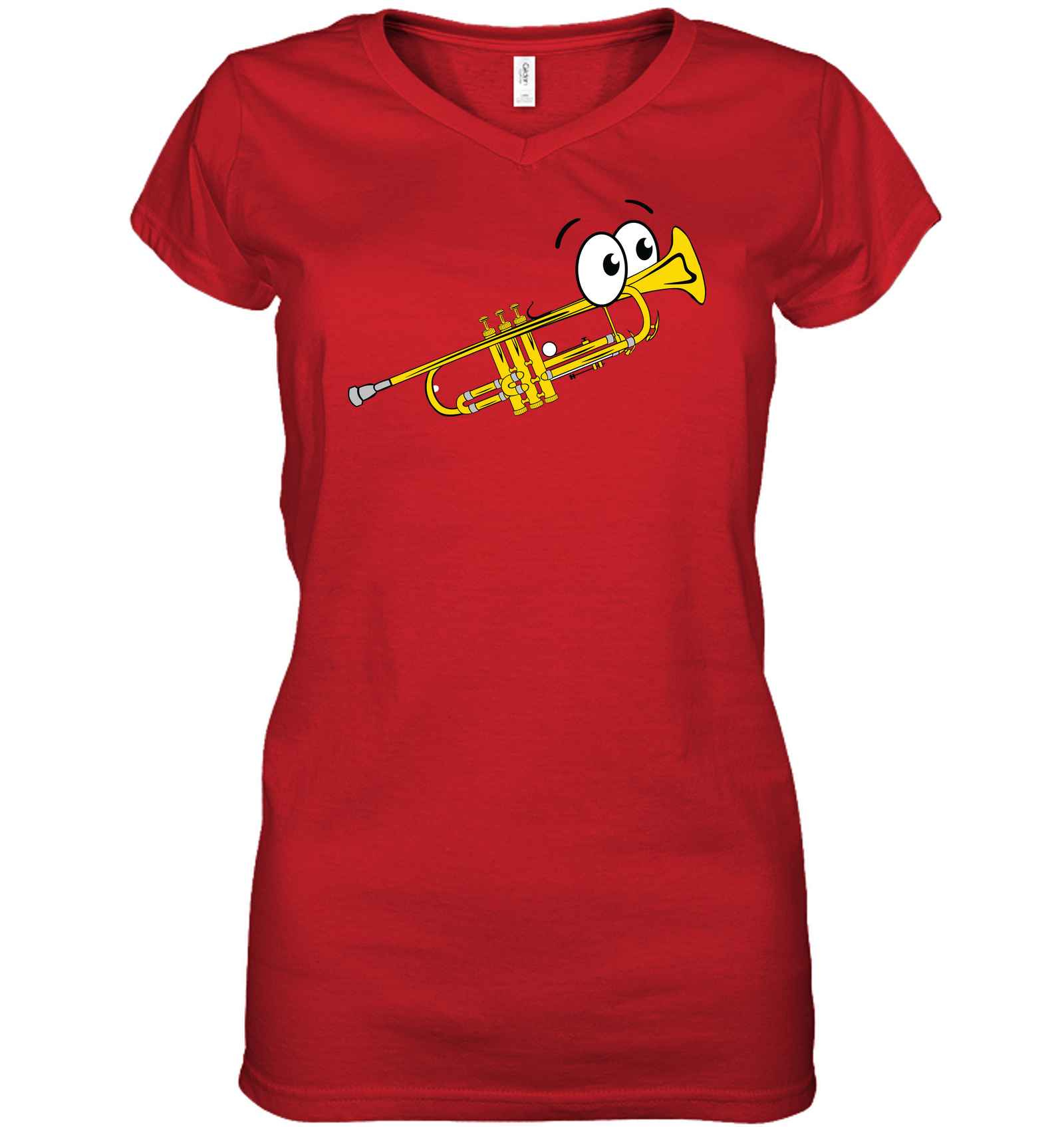 Trumpet Man - Hanes Women's Nano-T® V-Neck T-Shirt