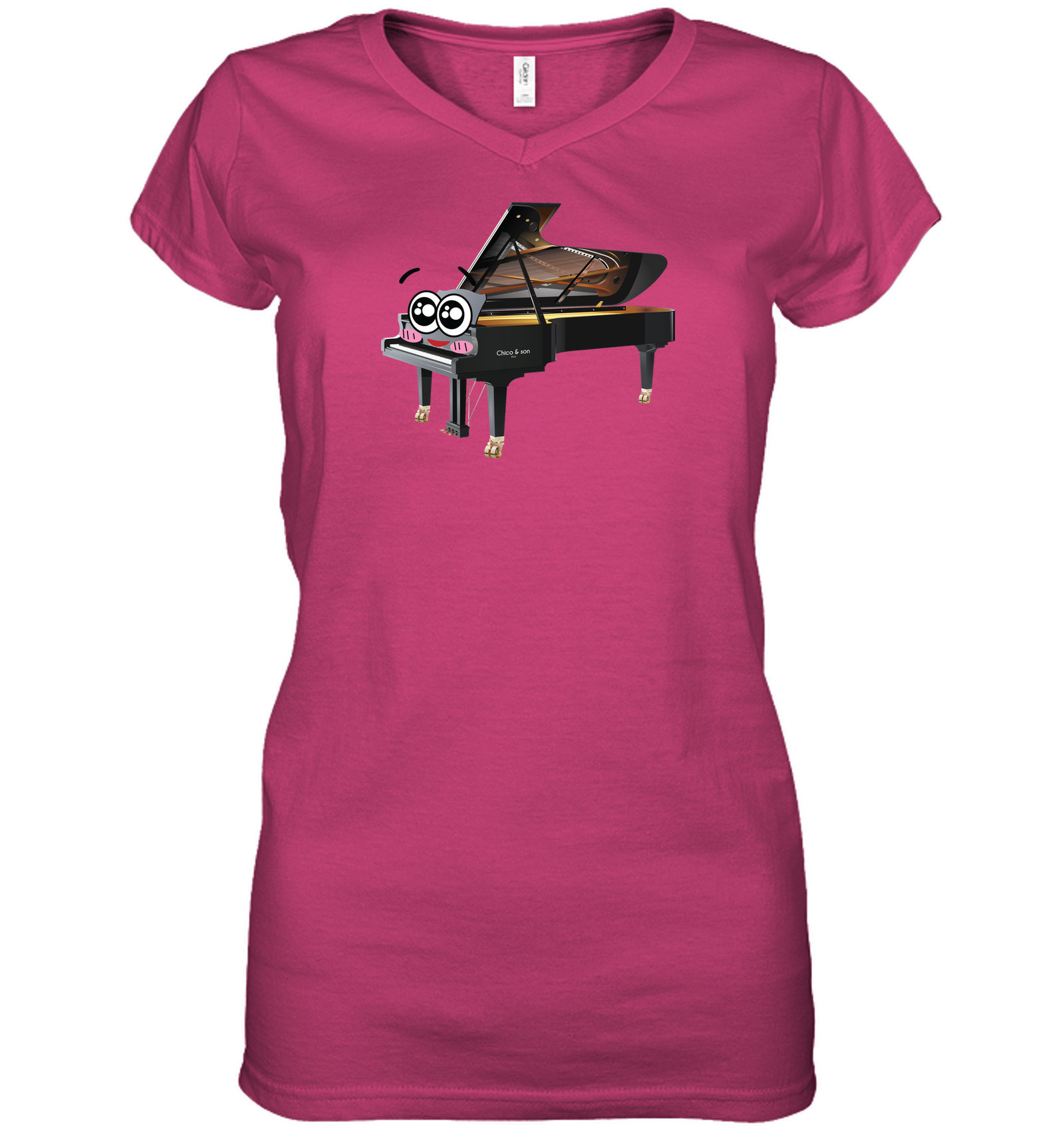 Piano Eyes  - Hanes Women's Nano-T® V-Neck T-Shirt