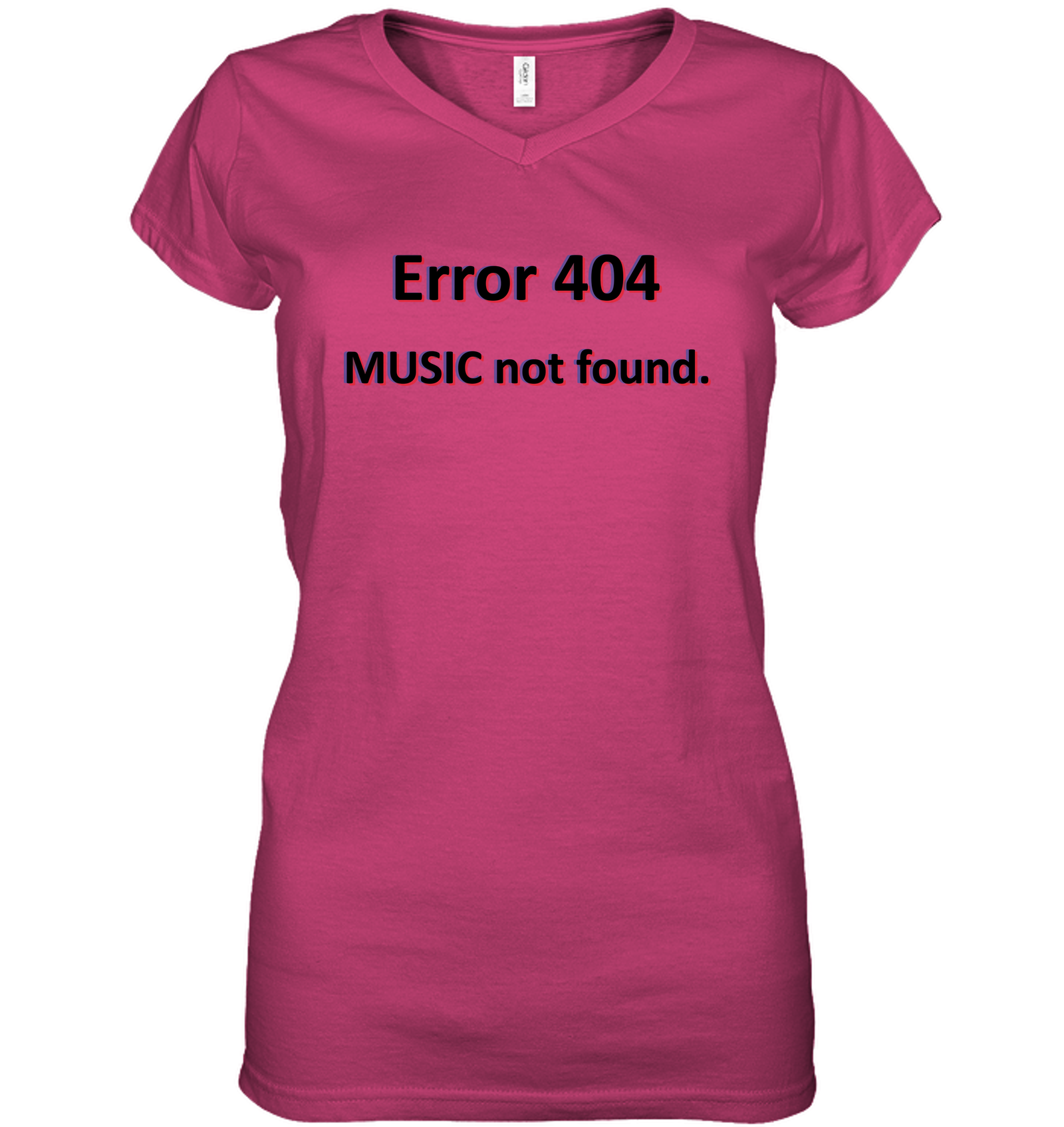 Error 404 Music Not found - Hanes Women's Nano-T® V-Neck T-Shirt