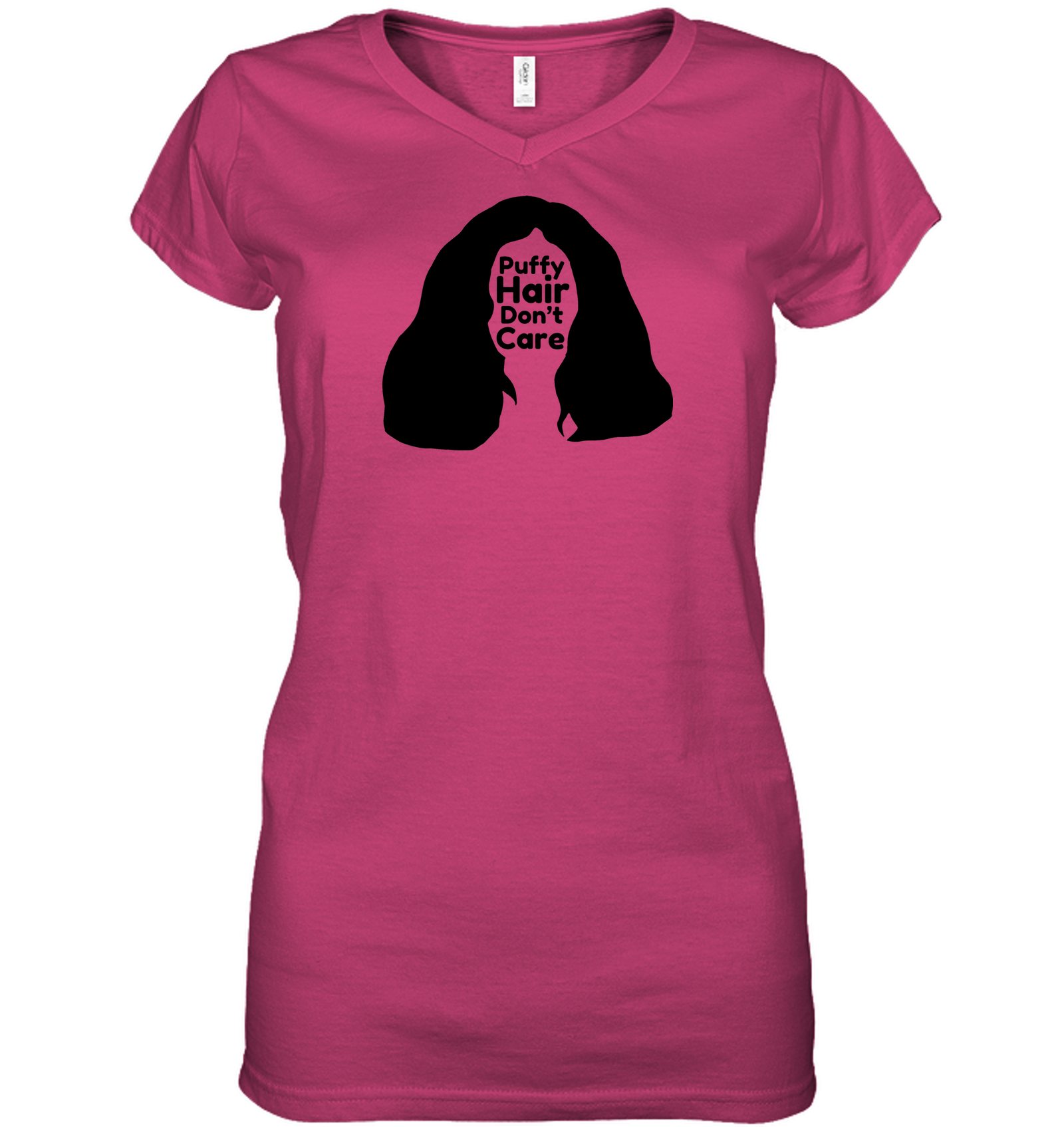 Puffy Hair Don't Care, Sophie - Hanes Women's Nano-T® V-Neck T-Shirt