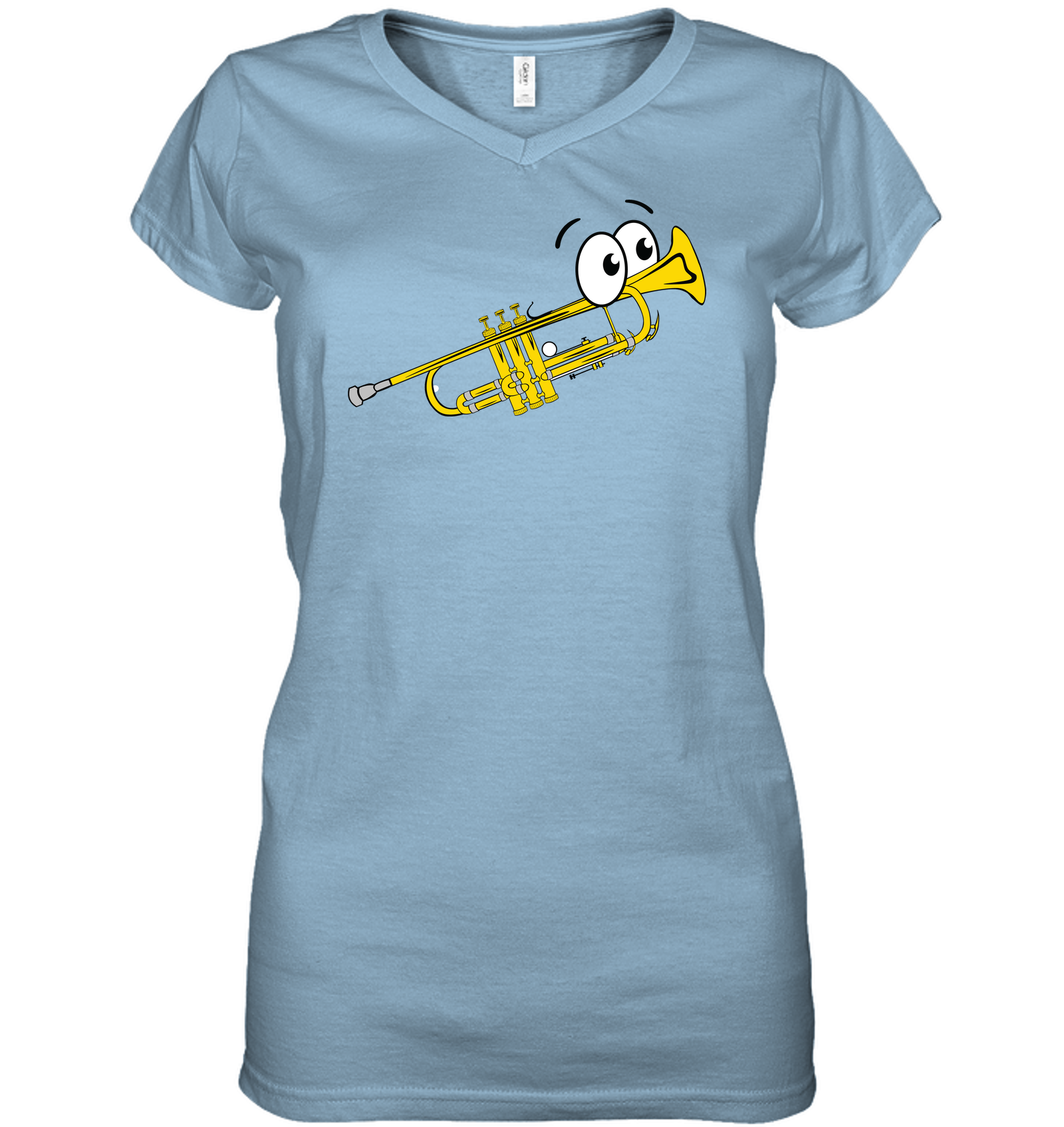 Trumpet Man - Hanes Women's Nano-T® V-Neck T-Shirt