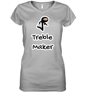 Treble Maker Robber  - Hanes Women's Nano-T® V-Neck T-Shirt