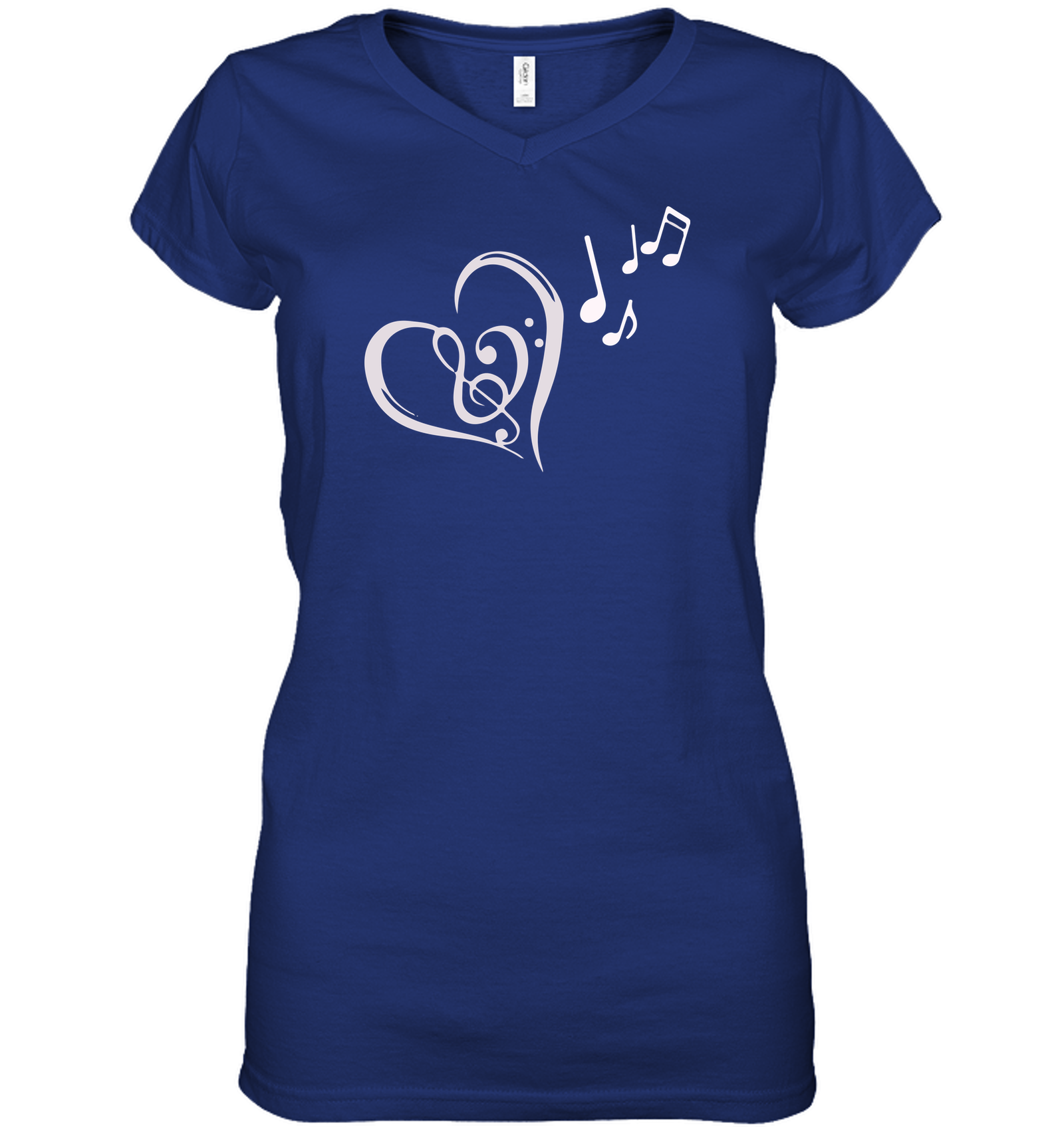 Heart Felt Notes - Hanes Women's Nano-T® V-Neck T-Shirt