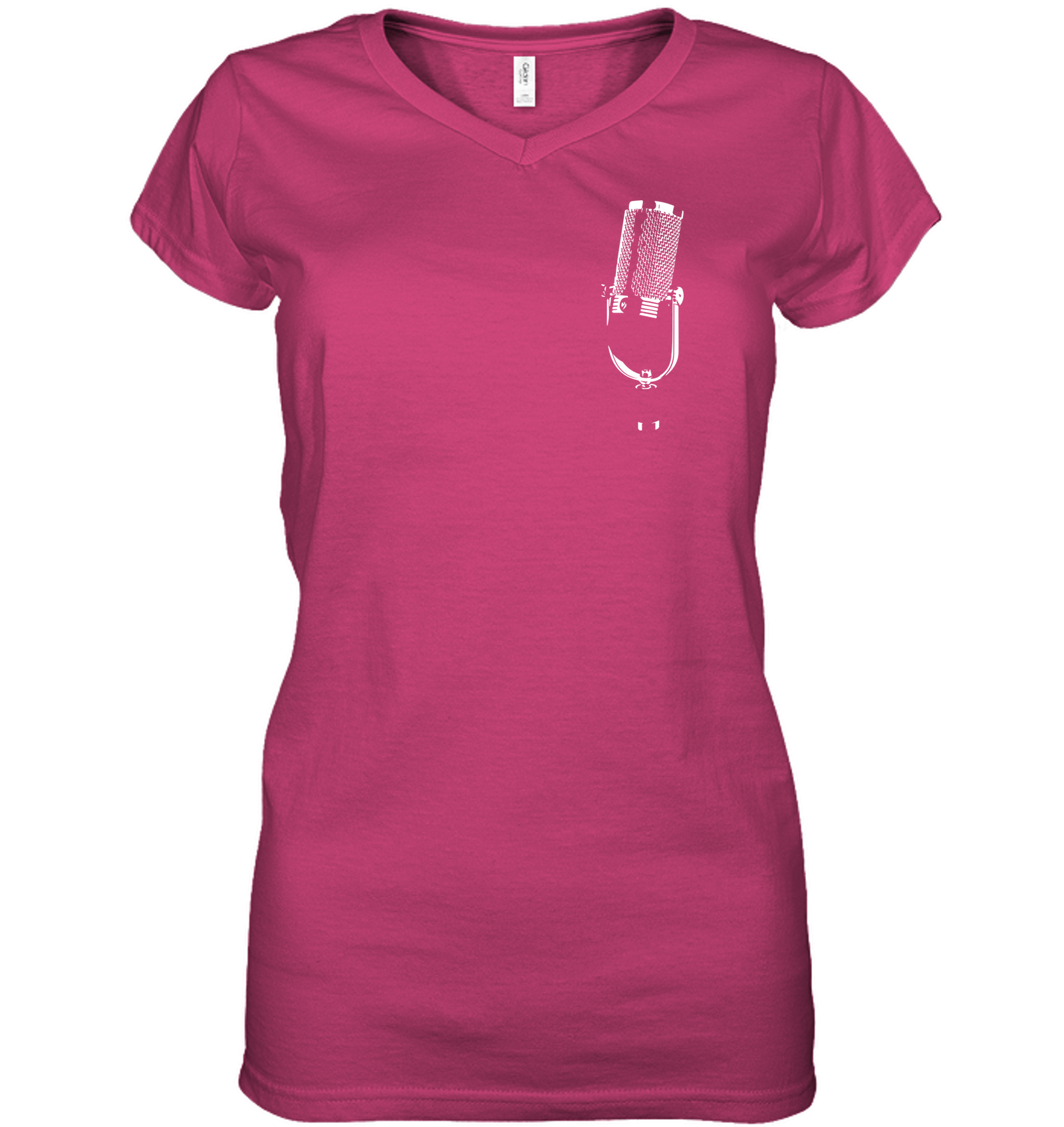 The Mic (Pocket Size) - Hanes Women's Nano-T® V-Neck T-Shirt