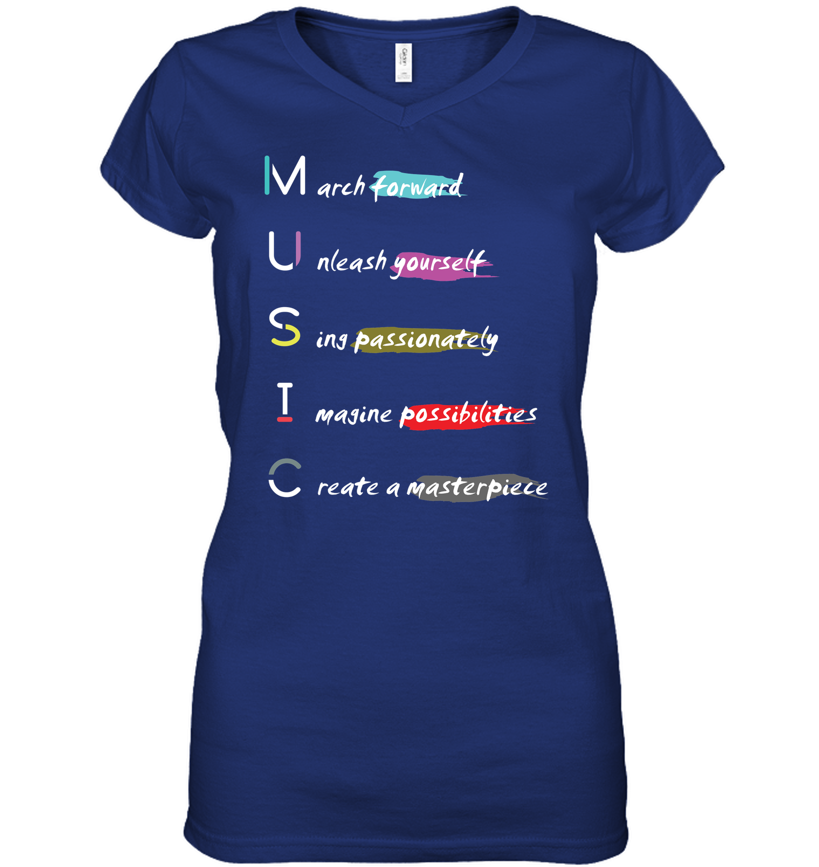 Unleash your Musical Masterpiece - Hanes Women's Nano-T® V-Neck T-Shirt