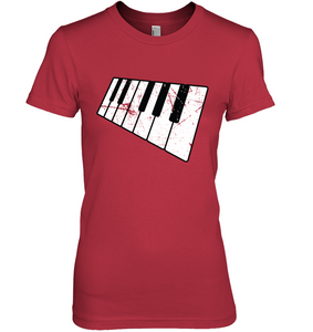Floating Piano Keyboard - Hanes Women's Nano-T® T-shirt