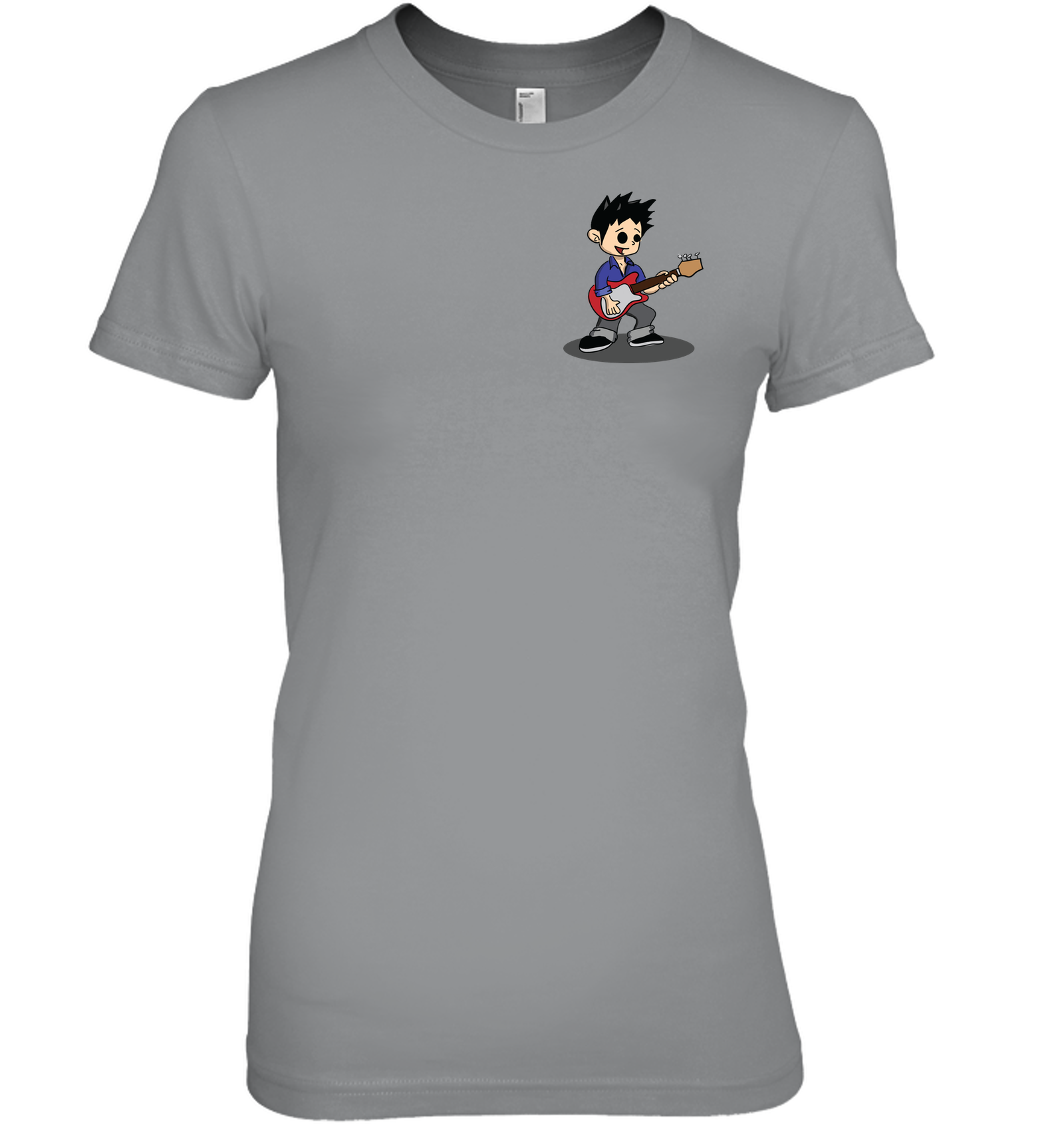 Boy Playing Guitar (Pocket Size) - Hanes Women's Nano-T® T-shirt