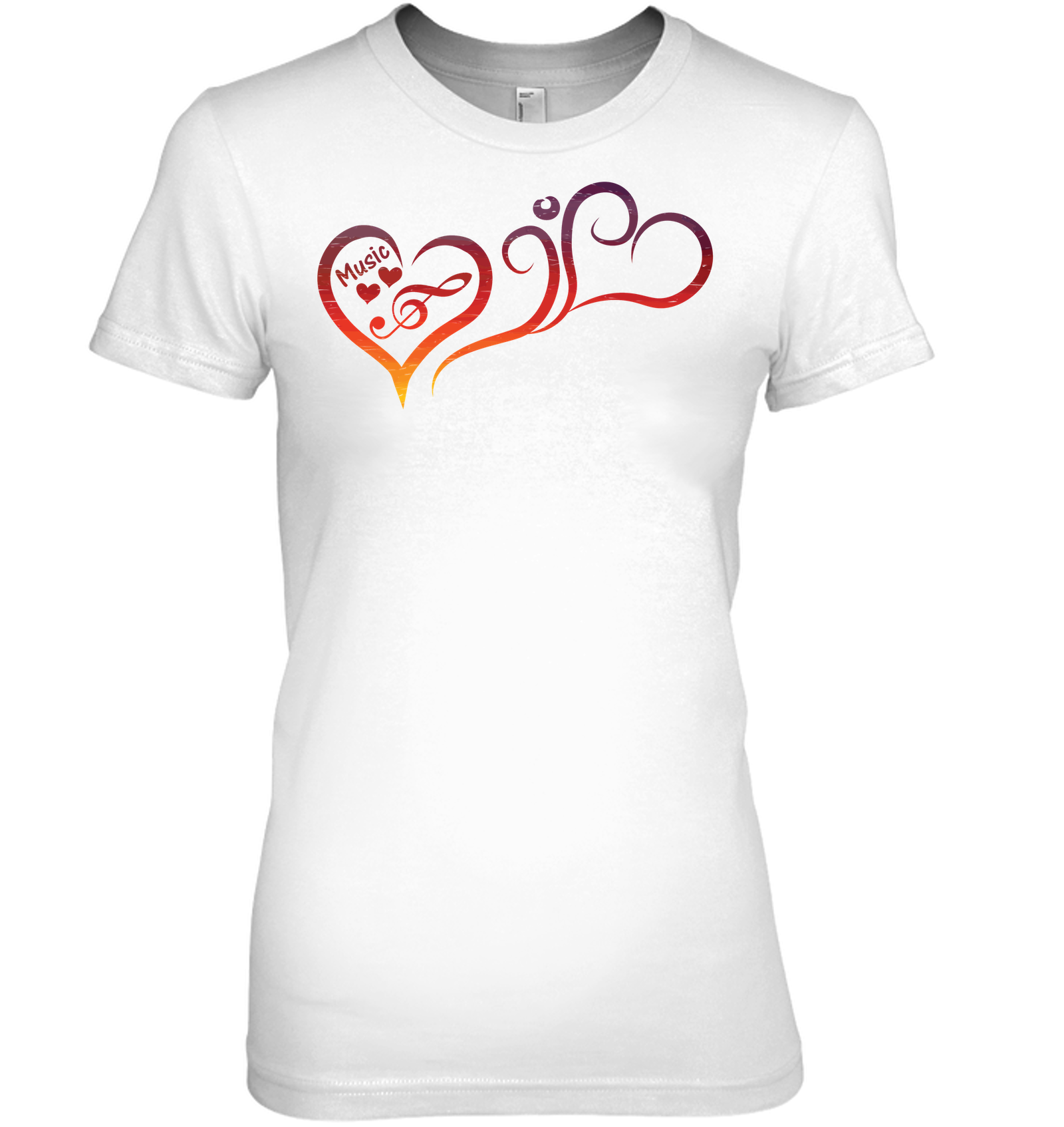 Hearts Music Fun - Hanes Women's Nano-T® T-shirt