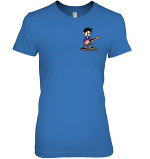 Boy Playing Guitar (Pocket Size) - Hanes Women's Nano-T® T-shirt