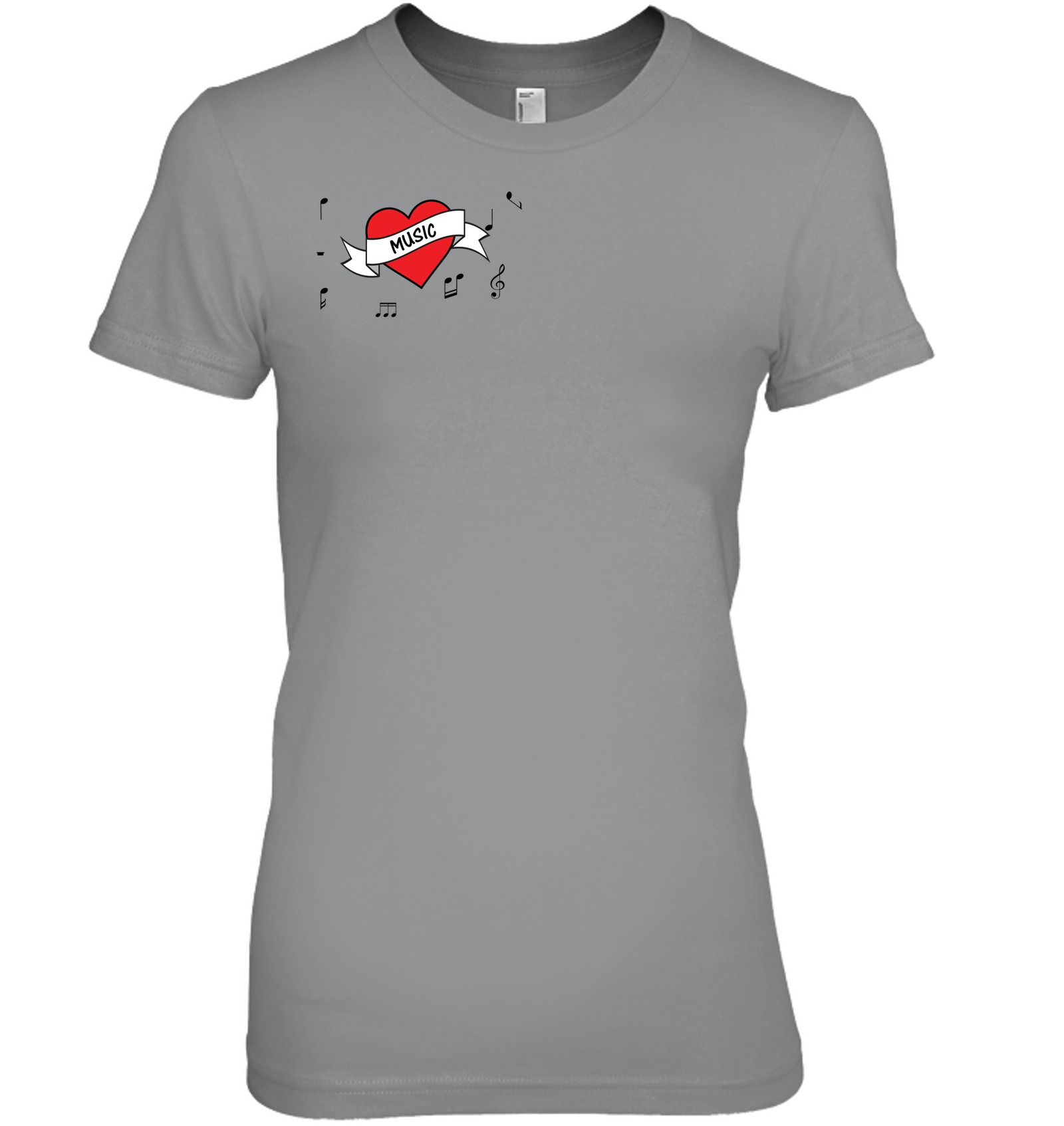 Musical Heart (Pocket Size) - Hanes Women's Nano-T® T-shirt