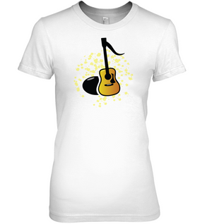 Acoustic Guitar Note - Hanes Women's Nano-T® T-Shirt