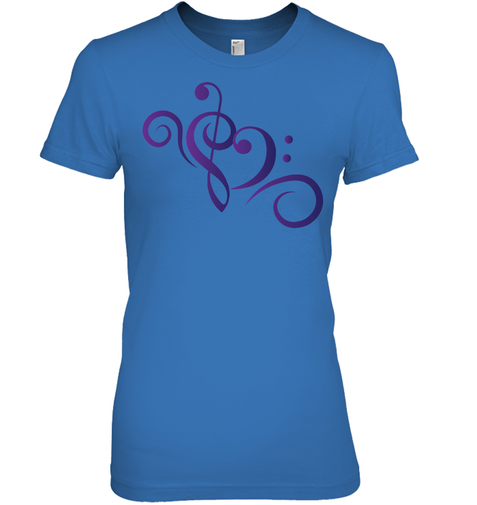 Treble Bass Heart Swirl - Hanes Women's Nano-T® T-Shirt