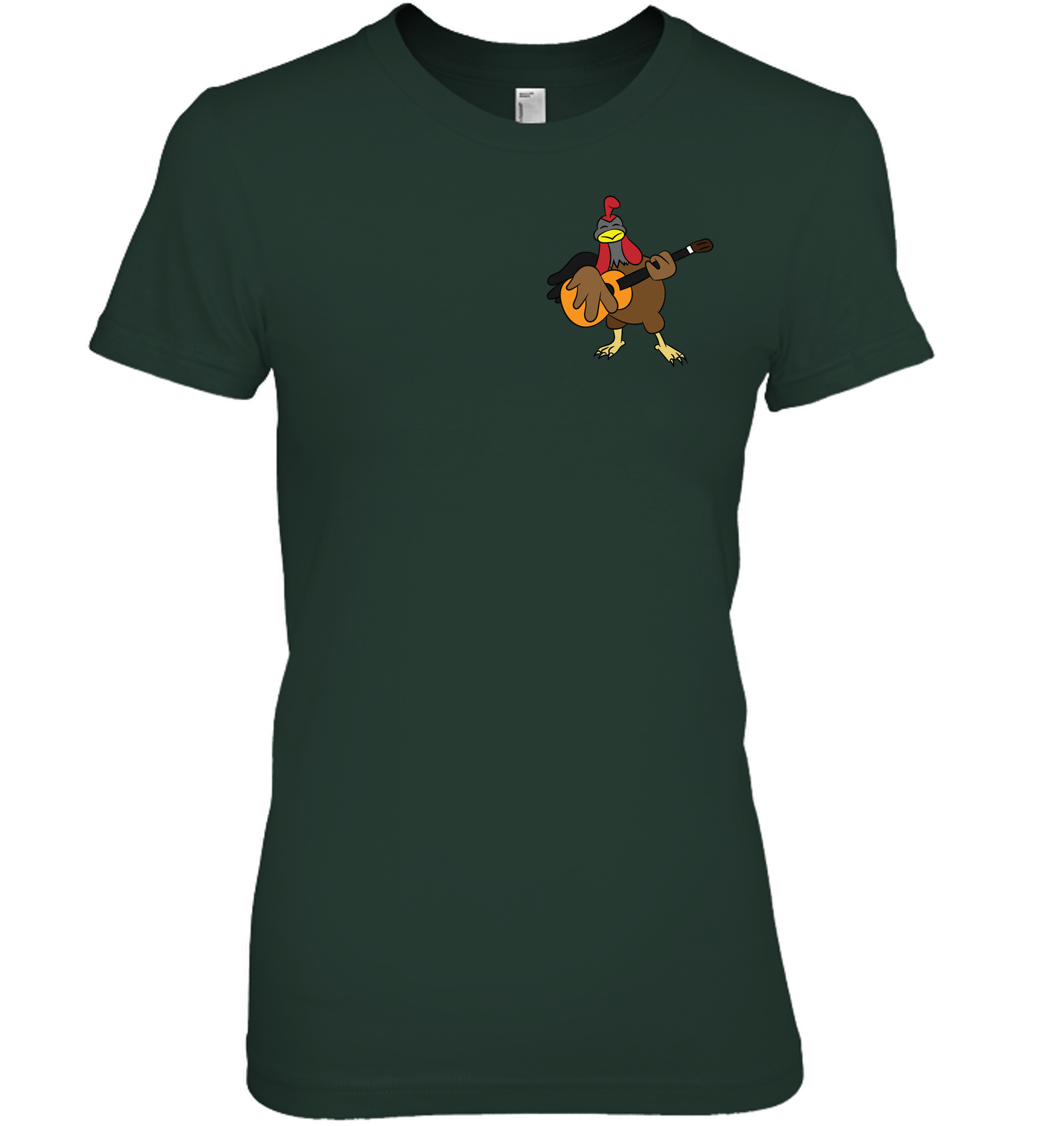 Chicken with Guitar (Pocket Size) - Hanes Women's Nano-T® T-Shirt