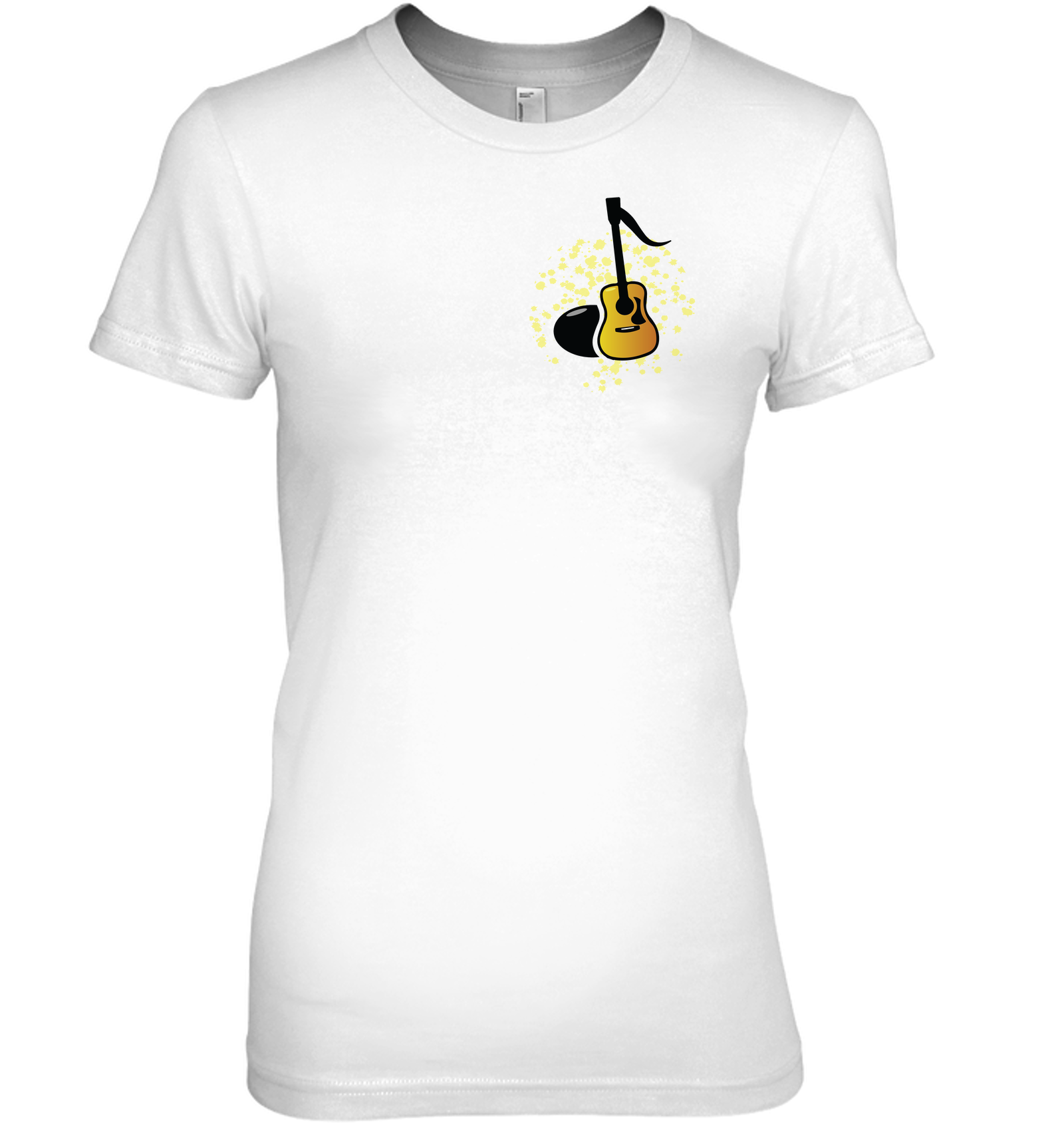 Acoustic Guitar Note (Pocket Size) - Hanes Women's Nano-T® T-Shirt