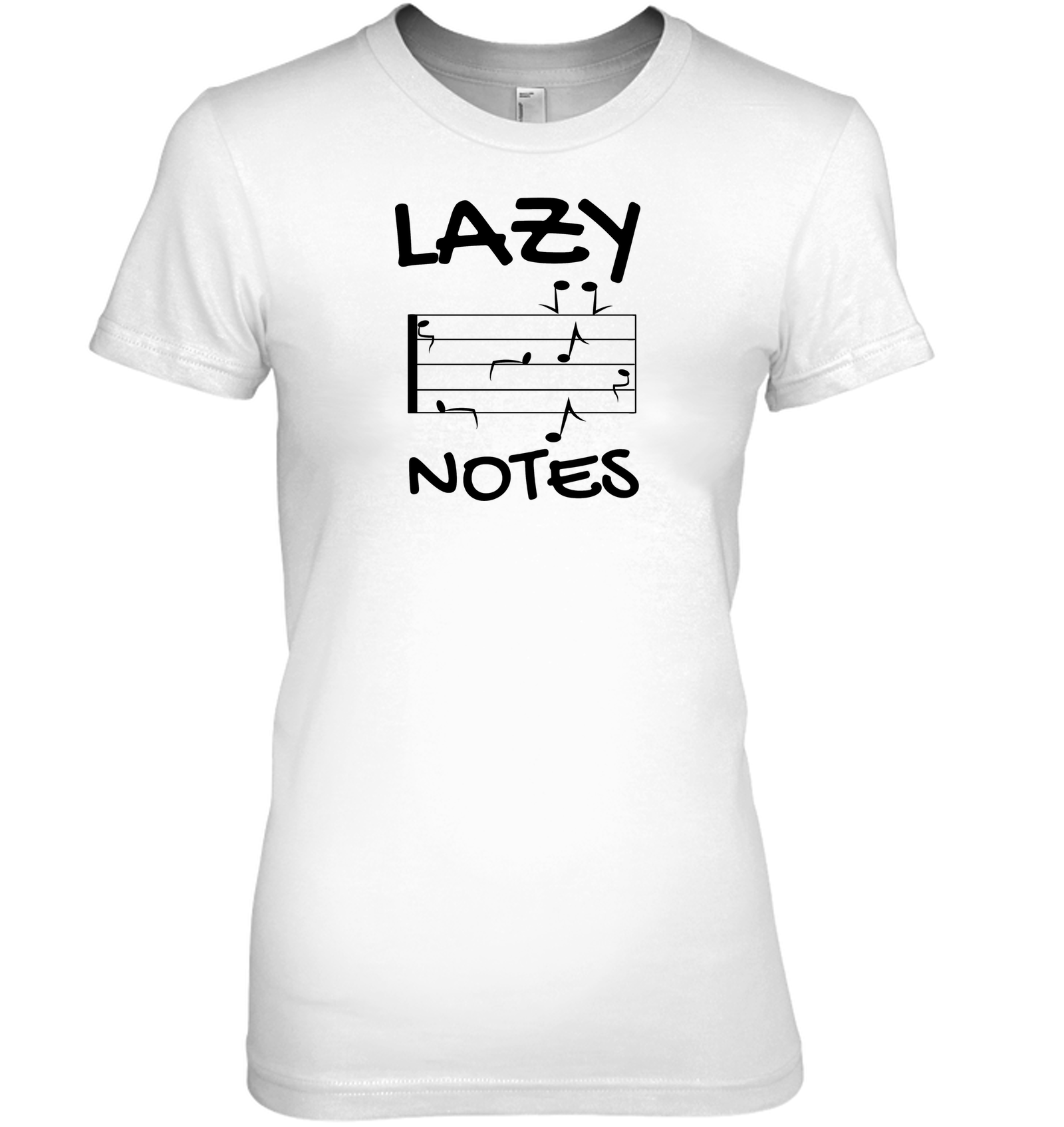 Lazy Notes (Black) - Hanes Women's Nano-T® T-Shirt