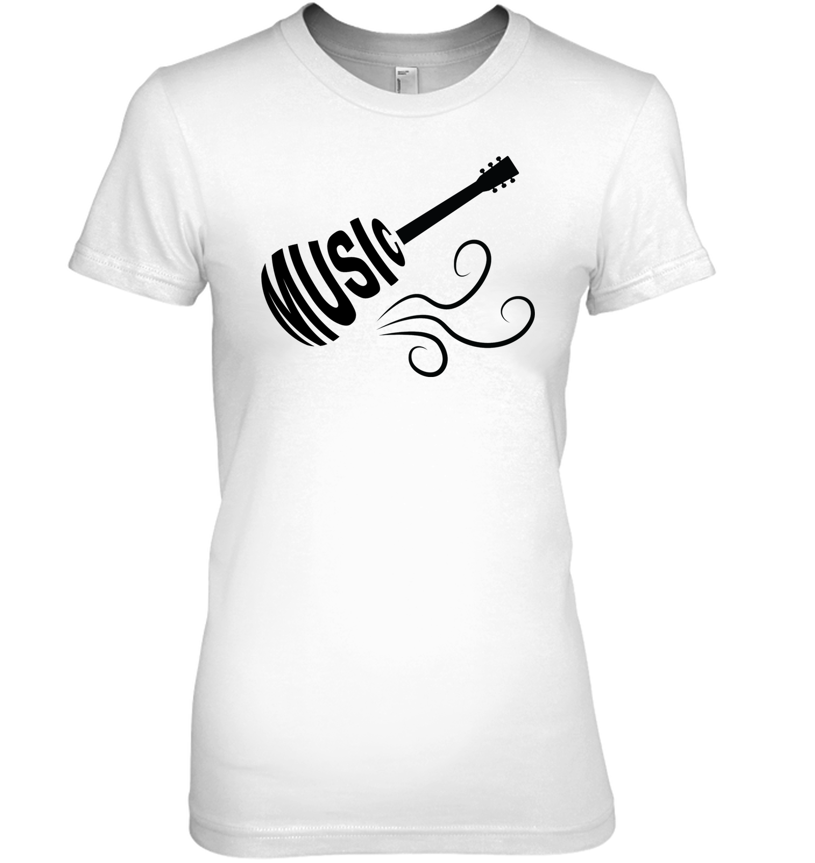Guitar Breeze Black - Hanes Women's Nano-T® T-shirt