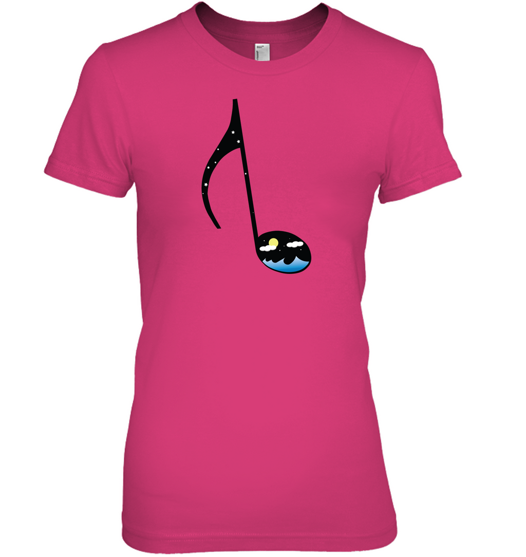 Night Seas Note - Hanes Women's Nano-T® T-Shirt