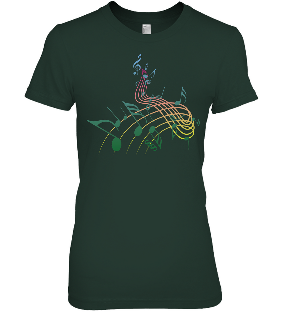 Musical Swirl - Hanes Women's Nano-T® T-Shirt