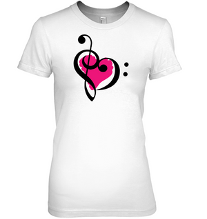 Treble Bass Pink Heart - Hanes Women's Nano-T® T-shirt
